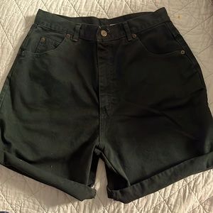 Dark green high waisted shorts